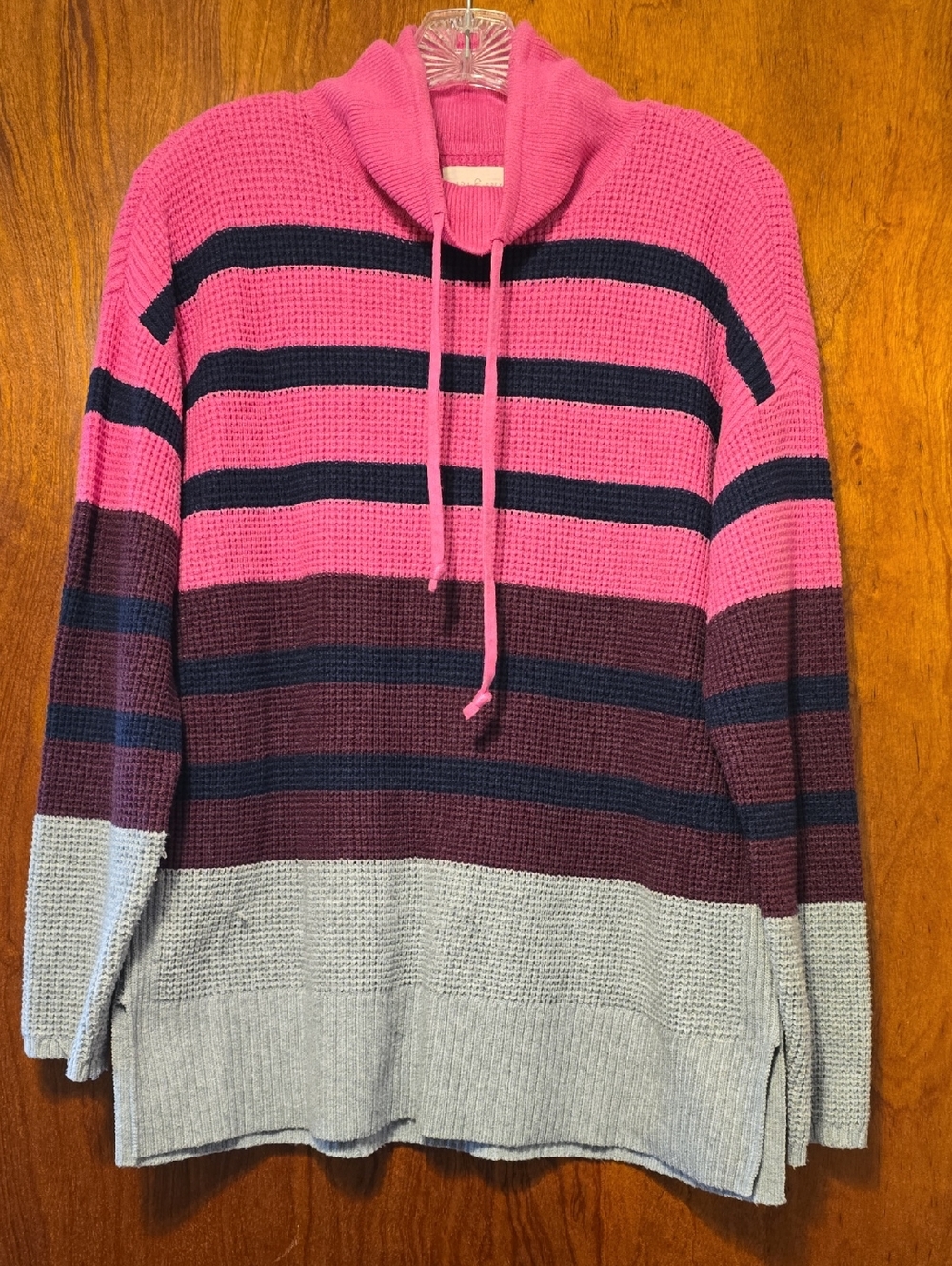 Lou & Grey Pink Striped Knit Sweater